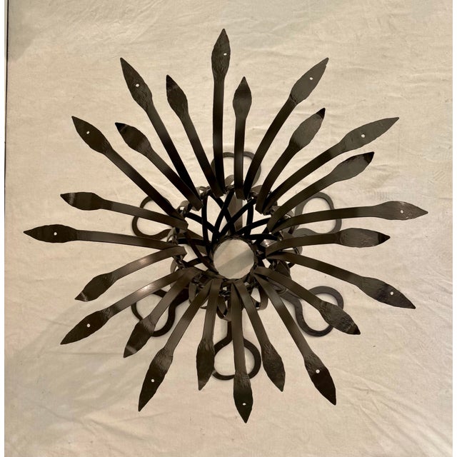 1950's Attributed to Mario Papperzini for Salterini Wrought Iron Patio Table, New Powder Coat For Sale In Los Angeles - Image 6 of 12