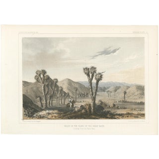 A. Hoen & Co. after Charles Koppel, Valley in the Slope of the Great Basin in California, 1856, Lithograph on Paper For Sale