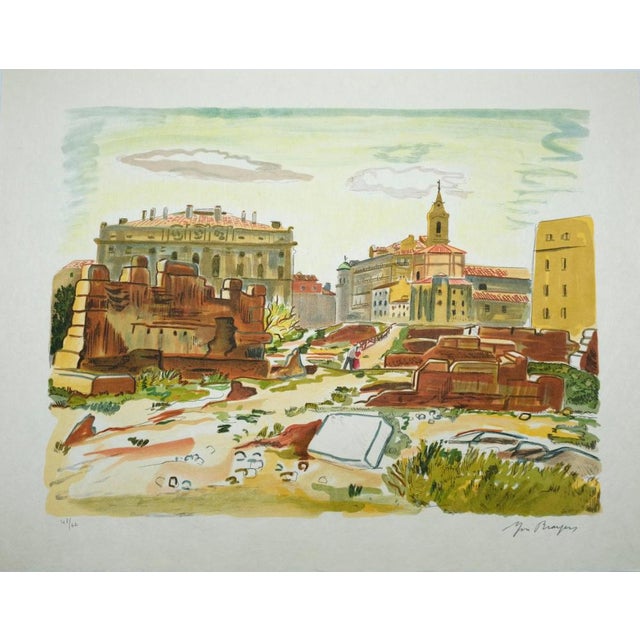 Yves Brayer, Les fouilles de Massalia, Lithograph For Sale - Image 8 of 8