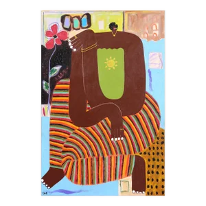 Colorful Chaos - Cheerful Figurative Painting Original Artwork by Courtney Simone
