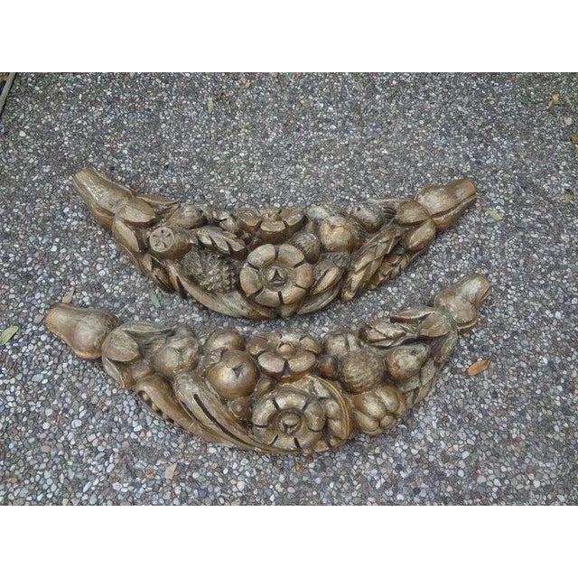 17th Century Italian Carved Fruit Swag Architectural Elements-A Pair For Sale - Image 11 of 13