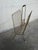 Wood Brass Wire Magazine Holder With Wood Handle Mid-Century Modern 1960s For Sale - Image 7 of 10