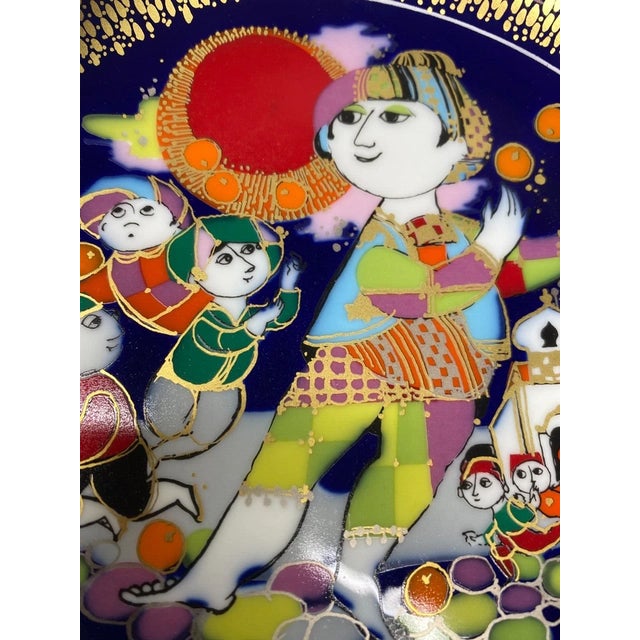 Ceramic Set of 4 Rosenthal Aladin Series Bjorn Wiinblad Collectible Plates For Sale - Image 7 of 11