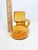 Glass Vintage MCM Amber Coloured Small Art Glass Vase For Sale - Image 7 of 7