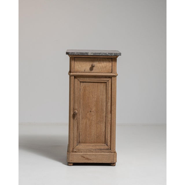 Antique White 19th Century France Antique White Oak Side Table For Sale - Image 8 of 16