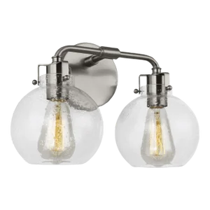 Sean Lavin by Visual Comfort Studio Clara 2-Light Vanity, Satin Nickel