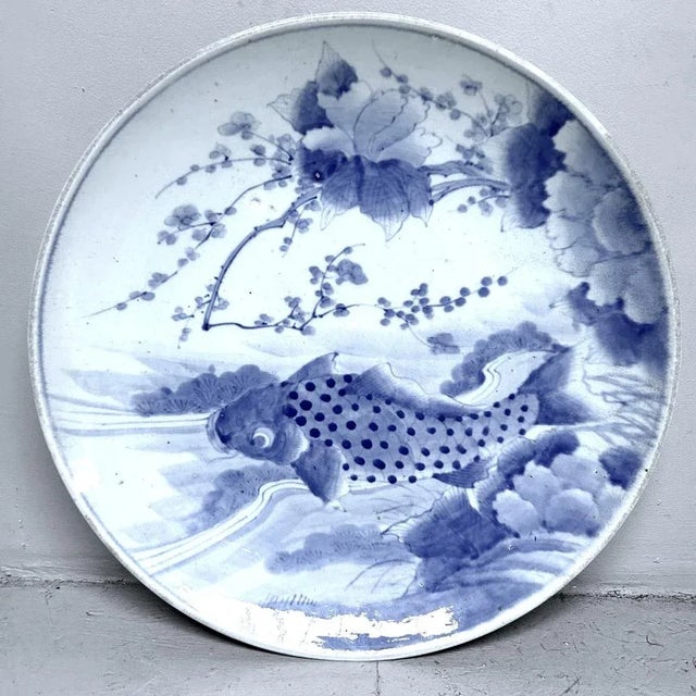 Meiji Era Decorative Plate with Koi Motif, Japan, 1900s For Sale - Image 13 of 13