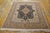 1960s Navy Medallion Vintage Persian Tabriz Rug 3'10" X 4'4" Signed by Tabatabai Silk Highlight Carpet For Sale - Image 9 of 9