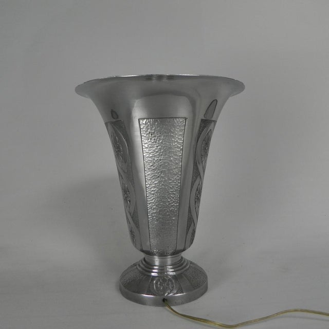Metal Art Deco Aluminium Uplight Table Lamp, 1930s For Sale - Image 7 of 18