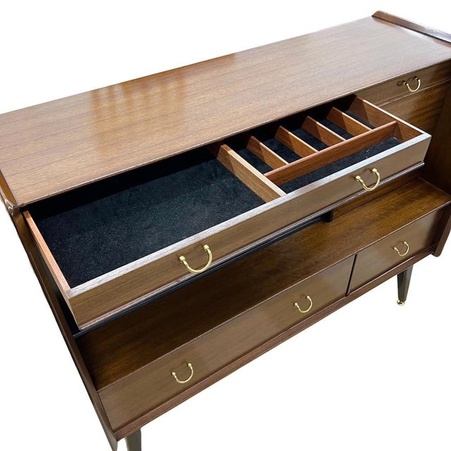 G Plan Mid 20th Century G-Plan Tola & Black Drinks Cabinet For Sale - Image 4 of 7