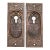 Pair of Antique 5.187 In. Eastlake Bronze Pocket Door Pulls For Sale