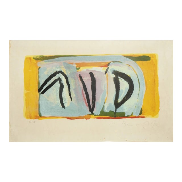 Abstract Composotion - Lithograph in 7 colors by Bram VAN VELDE, handsigned and numbered. 1 of 150 proofs Printer : Pierre...