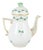 Porcelain Coffee Pot with Lid and Green Leaf Decoration from Herend, Hungary For Sale