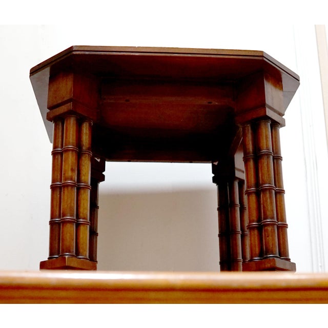 Chocolate Late 19th Century English Regency Style Mahogany Side Table For Sale - Image 8 of 13