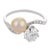 Traditional 1910s Edwardian Diamond Pearl Platinum Toi Et Moi Engagement Ring, Size 6 For Sale - Image 3 of 7