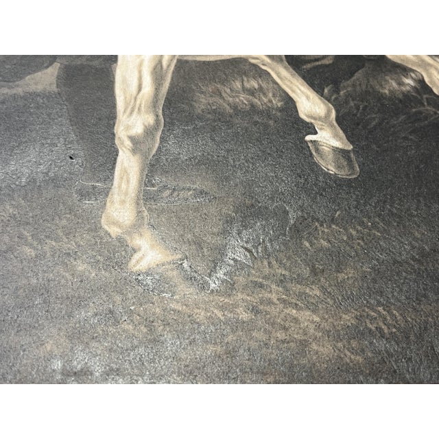 Pencil drawing on lithography by Charles Bargue on the work of Alfred de Dreux. 100% of the lithography has been...