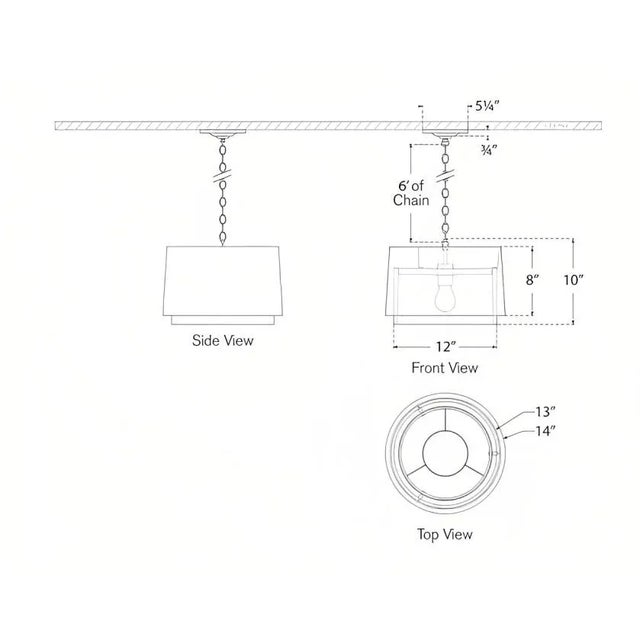 Marie Flanigan for Visual Comfort Signature Sydney Small Pendant in Soft Brass with Matte White & Clear Glass For Sale In Houston - Image 6 of 6