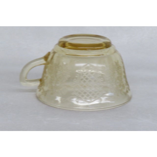 Federal Glass Federal Glass Normandie Amber Tea Coffee Cup For Sale - Image 4 of 12
