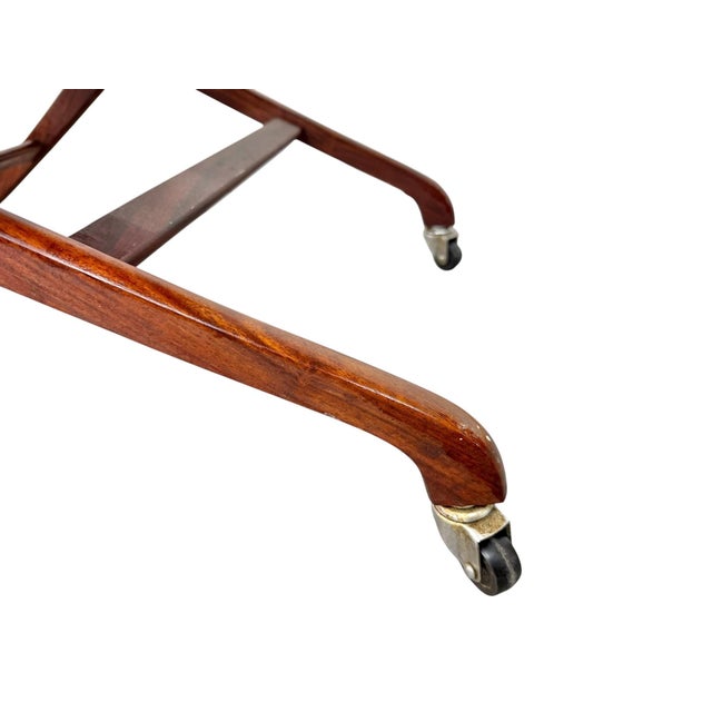 Mid-Century Danish Modern Teak Folding Serving Cart For Sale - Image 9 of 9