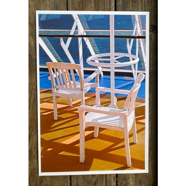 Original photographic abstract artwork by California artist Clifford Baker. "Kaleidoscope Chairs III" is one image from a...