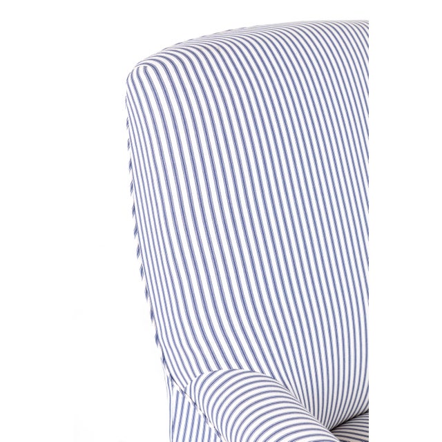 French Chairs in Princeton Ticking, Set of 2 For Sale - Image 11 of 14