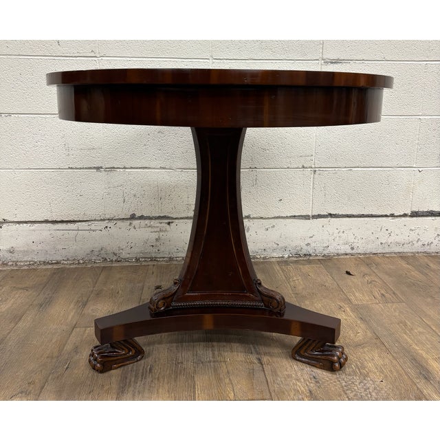 Alfonso Marina Biedermeier Regency Directoire Style Fruitwood Center Lamp Table For Sale - Image 16 of 18