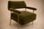 1950s Brazilian Modern Pair of Armchairs in Aged Brass & Olive Green Mohair by Joaquim Tenreiro, 1950s For Sale - Image 5 of 17