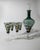 Vintage Italian Blue Murano Glass Liqueur Decanter Glasses with Hand Painted Gilt Details, 1950s, Set of 5 For Sale - Image 15 of 15