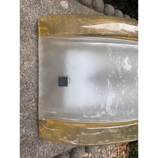 Metal Pair of Murano Glass Sconces by Mazzega For Sale - Image 7 of 12