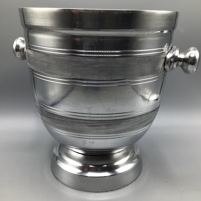 Vintage Aluminum Knob Handle Champagne/Wine Cooler Bucket For Sale In Sacramento - Image 6 of 12