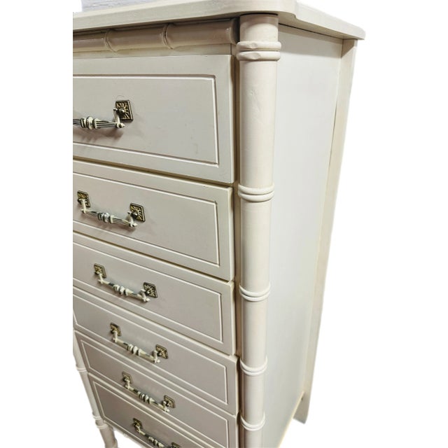 Children's 1970s Faux Bamboo Lingerie Chest of Drawers For Sale - Image 3 of 8