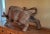Vintage Carved Teak Bull Sculpture For Sale - Image 11 of 13