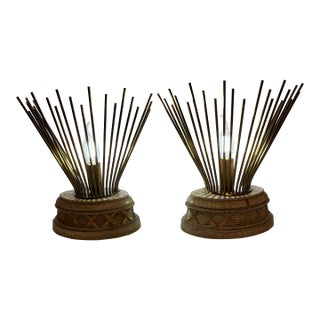 1970s Mid Century Modern (Mcm) Inspired Lamps Tabletop Units - A Pair For Sale