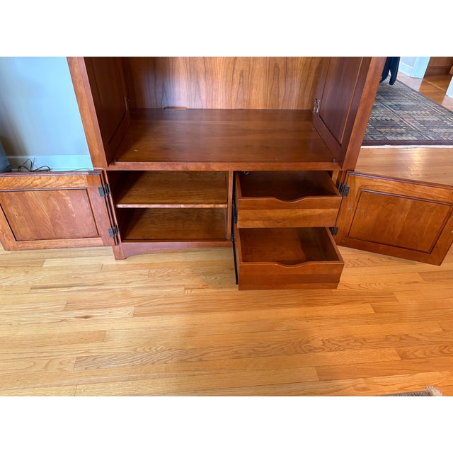 Wood Arts & Crafts Armoire/Entertainment Center For Sale - Image 7 of 10