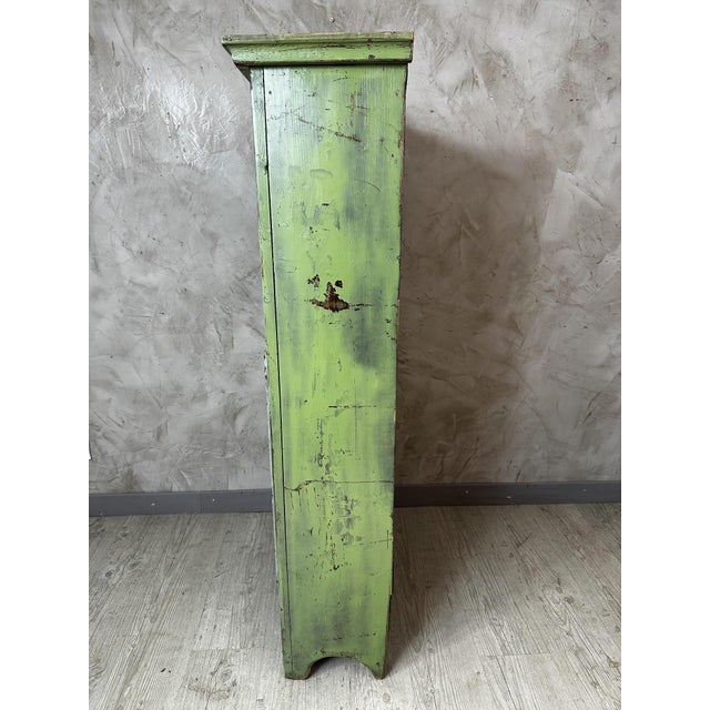 Forest Green Mountain Fir Wardrobe, 1900 For Sale - Image 8 of 12