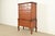 Queen Anne Baker Furniture Georgian Carved Walnut and Burl Wood Seven-Drawer Highboy Dresser, Circa 1960s For Sale - Image 3 of 15