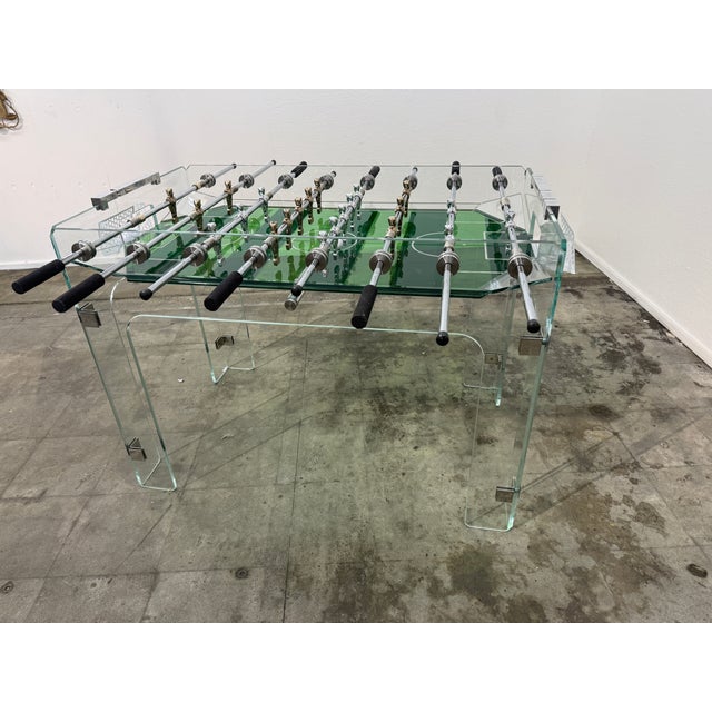 Vintage Lucite & Crystal Glass Foosball Table, Italy, 1970s For Sale In Los Angeles - Image 6 of 13