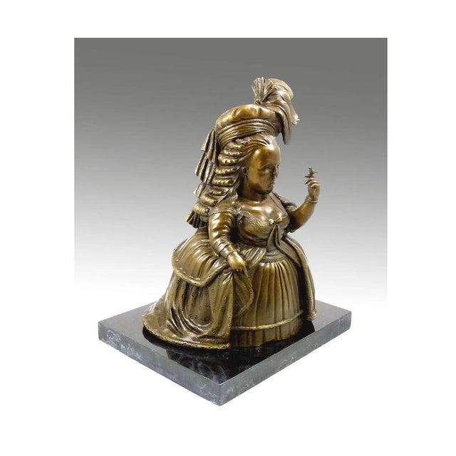 Marie Antoinette Sculpture, 20th Century, Bronze For Sale - Image 3 of 8