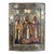Antique Orthodox Icon with 3 Saints on Gilded Tempera Wooden Board For Sale - Image 10 of 10