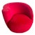 Postmodern Red Fabric Nautilus Swivel Chair For Sale
