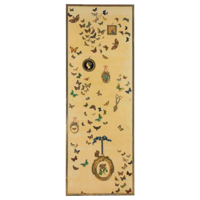 Metal Decorative Panel with Butterflies, 1950s For Sale - Image 7 of 7