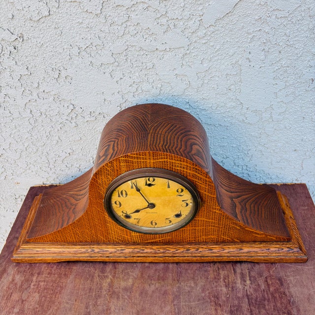 Victorian 1890s Gilbert Mantel Clock For Sale - Image 3 of 18
