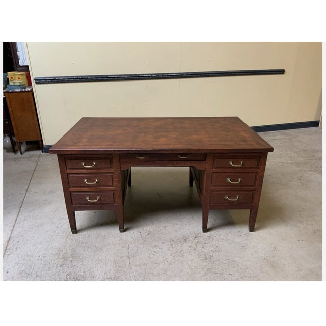Antique Art Nouveau Freestanding Desk, 1915 For Sale - Image 14 of 14