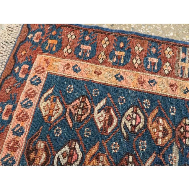 Early 20th Century Galerie Shabab Collection Early 20th Century Central Asian Soumak Rug For Sale - Image 5 of 7