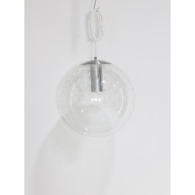 Large Glass Globe Pendant Lamp from from Raak Amsterdam, 1960s For Sale - Image 6 of 6
