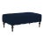 Mirasol Scalloped Ottoman, Commodore Navy Velvet For Sale