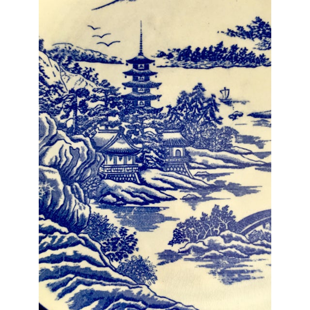 1980s 1980s Vintage Chinoiserie Ceramic Plate For Sale - Image 5 of 10