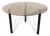 Vintage Round Dining Table in Smoked Glass with Black Metal and Chrome Metal, 1980s For Sale