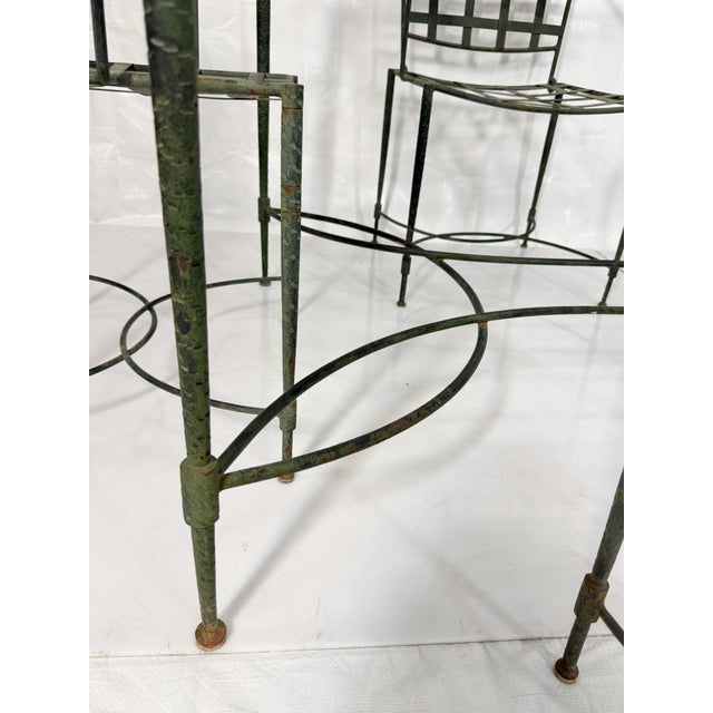 1970s Mario Papperzini for Salterini Iron Patio Dining Set, 6 Chairs & Matching Table, Attributed For Sale - Image 12 of 18