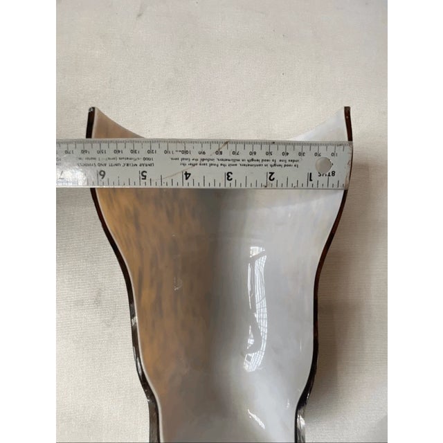 Antique Tortoise Shell Glass Sconce Shade For Sale In Pittsburgh - Image 6 of 6